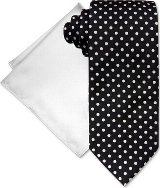 Steve Harvey Men's Satin Dot Tie & Pocket Square Set