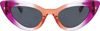 Cat-Eye Frame Sunglasses-AD