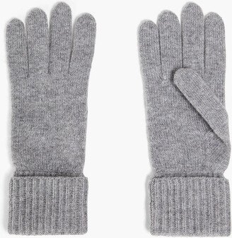 Mélange cashmere gloves