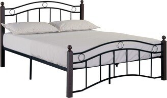 IGEMAN Industrial Queen Size Sturdy Metal Bed Frame with Central Support and Headboard&Footboard, Easy Assemble&Light to Move