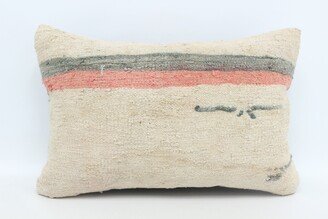 Body Pillow, Kilim Pillow Covers, Turkish Beige Striped Cushion Case, Anatolian Corner Cushion, 4530