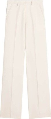 Wool wide fit trousers