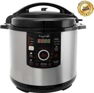 Megachef 12Qt Steel Digital Pressure Cooker With 15 Presets