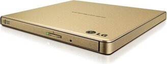 External Slim Writer Dvdrw 8X Usb Gold with Cyberlink Software 9.5 mm Retail Storage