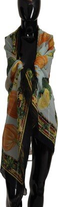 Multicolor Vegetable Print Shawl Wrap Women's Scarf