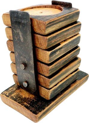 Whiskey Barrel Coasters Set