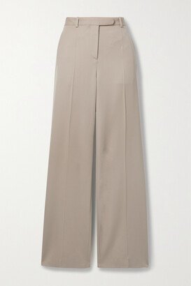 Banew Wool-twill Straight-leg Pants - Brown