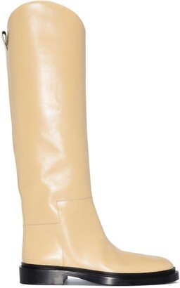 Knee-Length Leather Boots