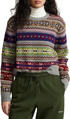 Fair Isle Wool Blend Crewneck Sweater