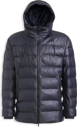 Lamb Leather & Down Puffer Jacket