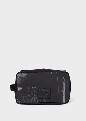 Black 'Photograph' Reflective Wash Bag