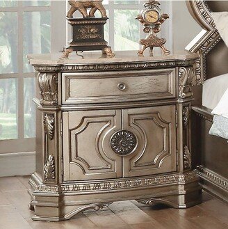 30 Northville Nightstand with 1 Drawer Antique Silver