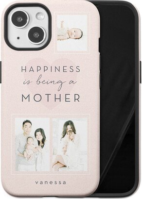 Custom Iphone Cases: Full Of Happiness Iphone Case, Silicone Liner Case, Matte, Iphone 14, Pink