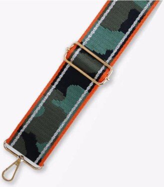 MERSI Adjutable Amy Camouflage Guitar Bag Strap with Orange - Gold