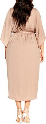 Opulent Faux Wrap Dress