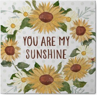 Photo Tiles: You Are My Sunshine - Yellow Photo Tile, Canvas, 8X8, Yellow