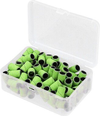 Unique Bargains Nail Drill Bits 120 Grit Sanding Bands Set 100 Pcs Green