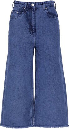 Frayed Edge Cropped Jeans