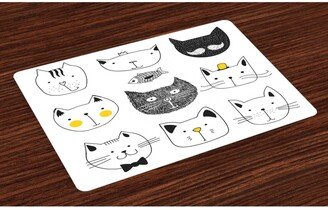 Cat Place Mats, Set of 4