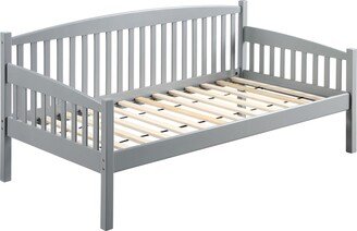 IGEMAN Caryn Multifunctional Twin Daybed with Slatted Panel Armrest and Slightly Curved Back