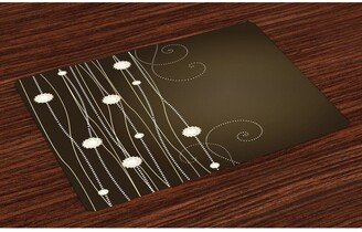 Chocolate Place Mats, Set of 4