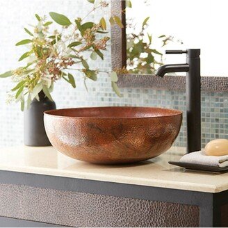 Copper Vessel Sink, Vintage Color Marrakech Bathroom Style Hammered Sink, Arabic Decor