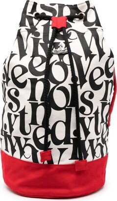 Kit logo-print cotton backpack