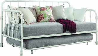 Metal Twin Size Daybed With Trundle, Black