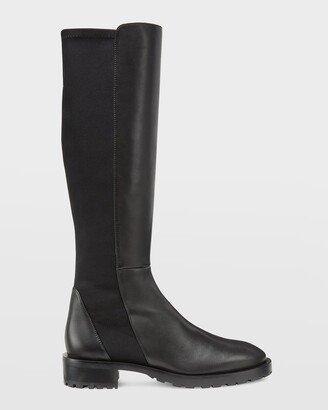 5050 Leather Lug-Sole Knee Boots-AA