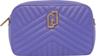 Logo-Plaque Quilted Zipped Satchel Bag