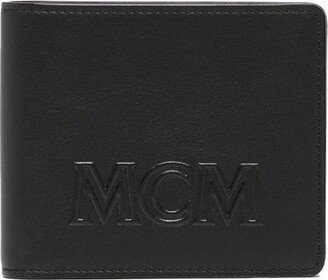 Aren embossed-logo wallet