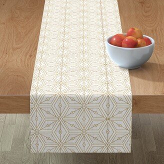 Table Runners: Mod Star - White And Gold Table Runner, 72X16, Yellow