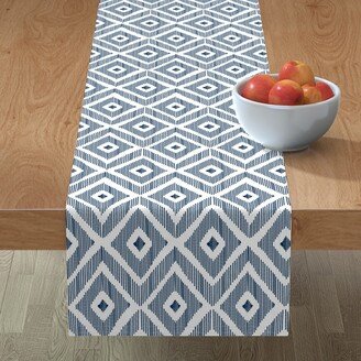 Table Runners: Ikat - Navy Table Runner, 90X16, Blue