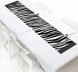 Big Dot of Happiness Zebra Print - Petite Safari Party Paper Table Runner - 12 x 60 inches