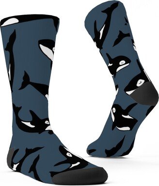 Socks: Orca Custom Socks, Blue