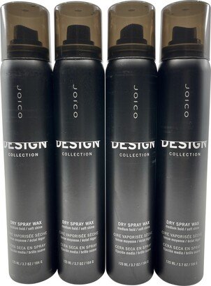 Design Collection Dry Spray Wax Medium Hold Soft Shine 3.7 OZ Set of 4
