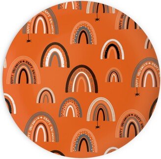 Plates: Happy Halloween Rainbows - Orange Plates, 10X10, Orange