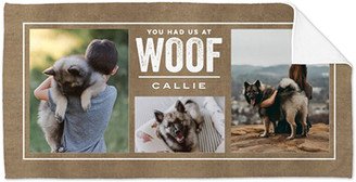 Towels: Rustic You Had Us At Woof Towel, Beige