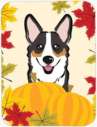 BB2061LCB Tricolor Corgi Thanksgiving Glass Cutting Board