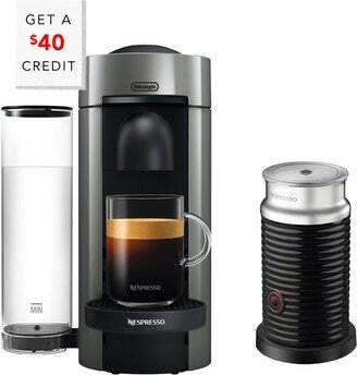 Nespresso Vertuoplus Coffee & Espresso Single-Serve Machine & Frother With $21 Credit-AA