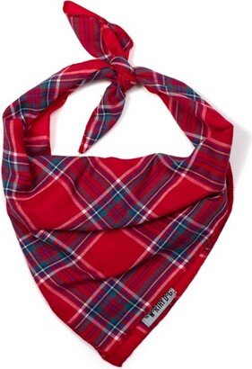 The Worthy Dog Paid Cassic Square Tie-On Bandana - Red - L