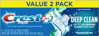 Crest + Deep Clean Complete Whitening Toothpaste Effervescent Mint - 5.4oz/pk