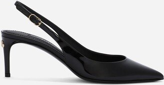 Patent leather Cardinale slingbacks