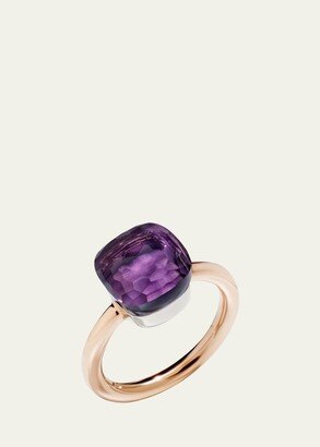 Nudo 18k Rose Gold Amethyst Ring, Size 55