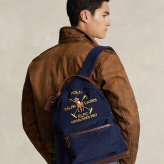 Crest Leather-Trim Corduroy Backpack