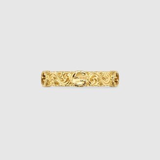 Yellow gold ring with Interlocking G