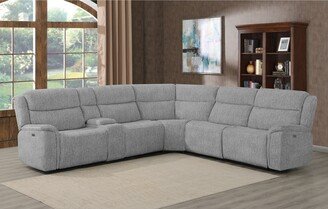 Furniture Wagner Light Grey 6-piece Modular Power Sectional