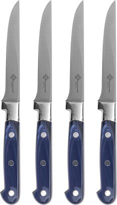 Au Nain Set Of 4 Steak Knives With Pearlized Handles
