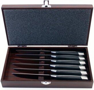 Geminis 7Pc Steak Knife Set with Wooden Case