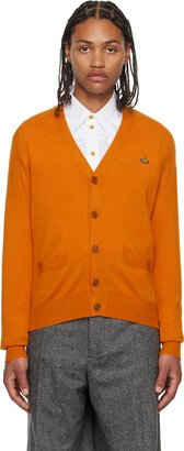 Orange Buttoned Cardigan